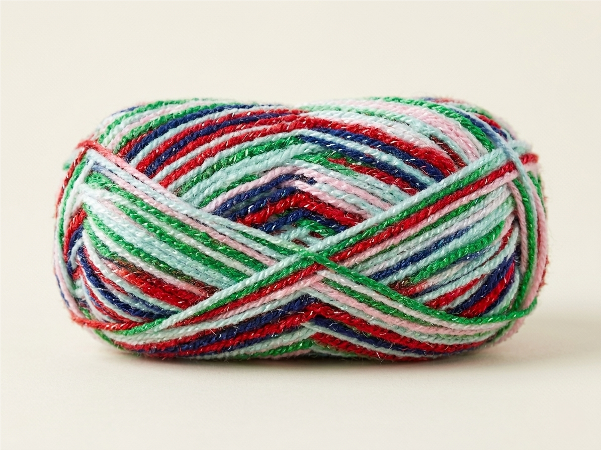 Space Dyed & Solid Acrylic Blend Yarn Soft Sparkle Craft Yarn for Knitting